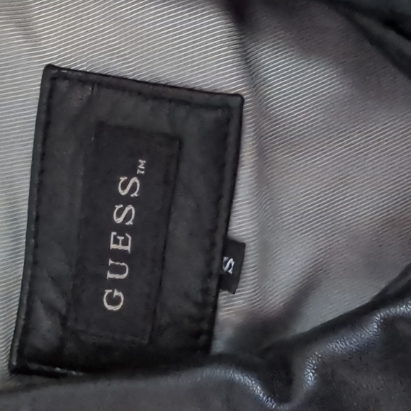 Like NEW Guess Leather Jacket Size S - Picture 2 of 10